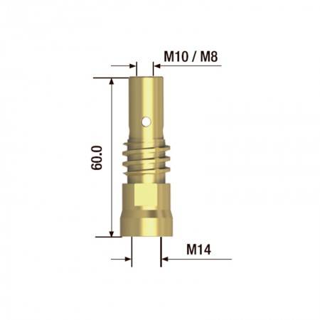Адаптер контактного наконечника FUBAG M8х65 мм (5 шт.)