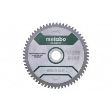 Пильный диск Metabo «MULTI CUT — CLASSIC», 254X30 Z60 FZ/TZ 5°NEG (628285000)