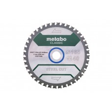 Пильный диск Metabo «STEEL CUT — CLASSIC», 165X20 Z40 FZFA/FZFA 4° /B (628651000)